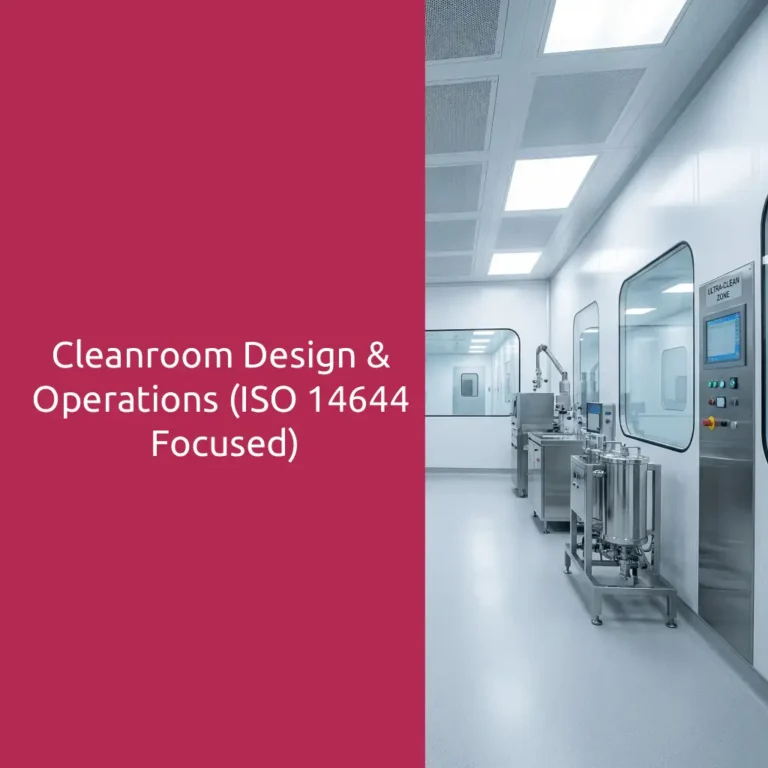 Cleanroom Design & Operations (ISO 14644 Focused)